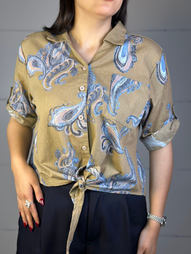 شومیز لنین ایتالیایی جلو گره